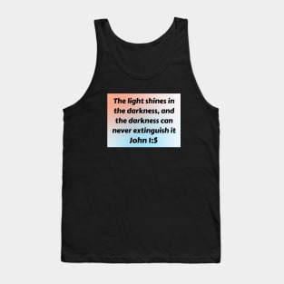 Bible Verse John 1:5 Tank Top